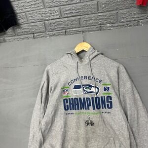 Seattle Seahawks NFL NFC Conference Champions Super Bowl XLVIII Hoodie‎ Gray L